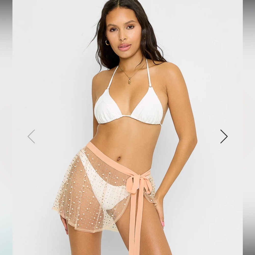 Beach Bunny Girl Gang Pearl Mesh Pareo coverup size small brand new with tags
